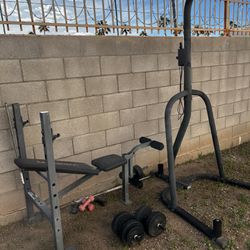 Weight Bench & Punching Bag Stand