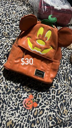 Disney Parks Loungefly Mickey Pumpkin Mini Backpack