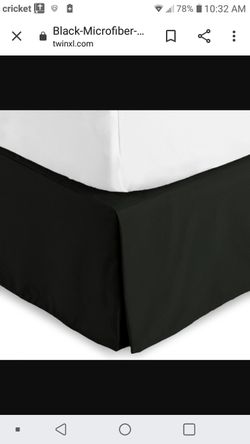 Black size Twin Bed Skirt
