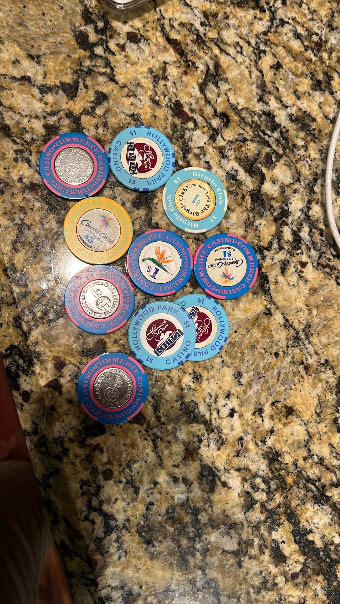 $16.50 Face Value Casino Chips Commerce VINTAGE