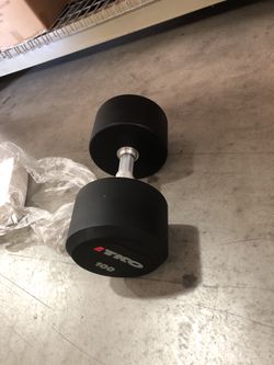 Dumbbell pair of 100lbs TKO