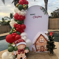 Christmas Balloons & Backdrop