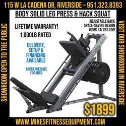 Leg Press Hack Squat Extension Curl Machine Smith Machine Squat Rack