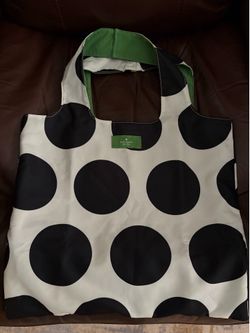 Kate spade black, and white reversible tote bag