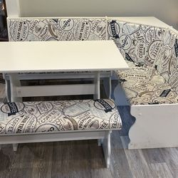 Farmhouse Breakfast Nook Table Set