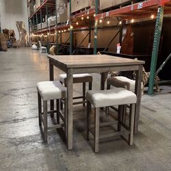 Grey Counter Height 5 Piece Dining Set - Atlantic