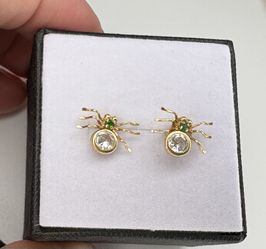 18K gold spider Earrings