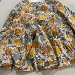 Carter's Floral Baby Dress with Yellow and Pink Accents