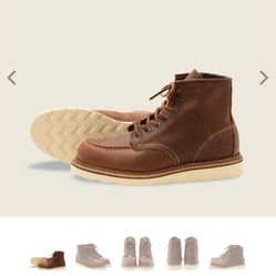 SIZE 7 RED WING WATERPROOF LEATHER SOFT TOE BOOTS BRAND NEW 