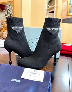 Black Prada High Heels Boots