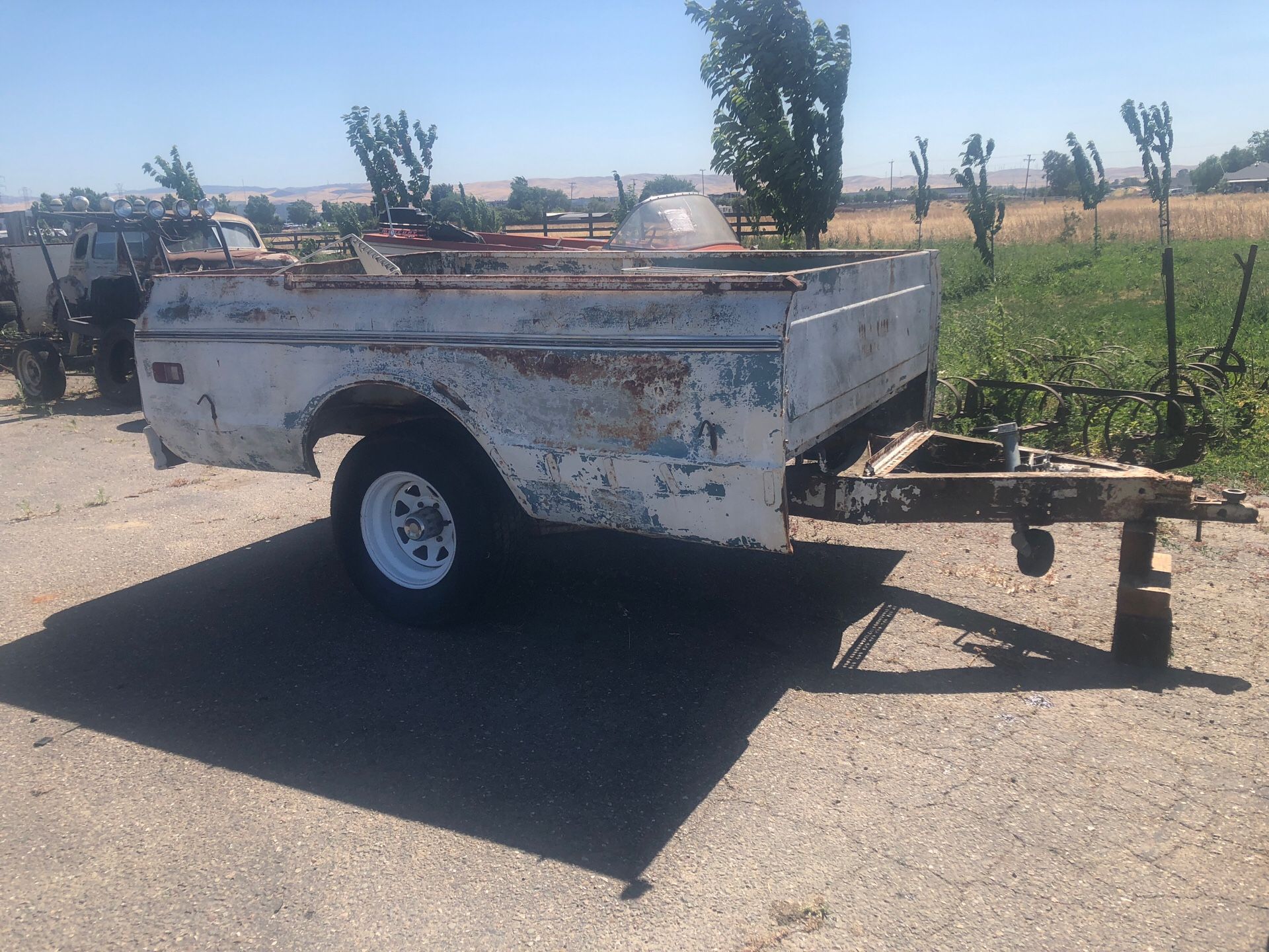 1967 - 1972 Chevy c10 c20 long bed utility trailer no papers YES ITS AVAILABLE