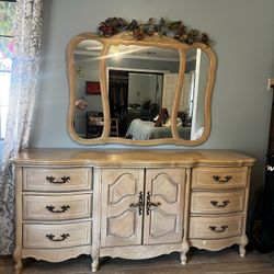 French Provincial Dresser and Mirror 