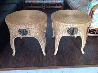 End tables, commercial grade unique design wicker patio tables