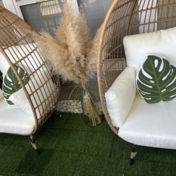 2 Large Egg Chairs 