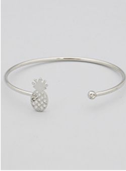 New Silvertone pineapple cuff bracelet