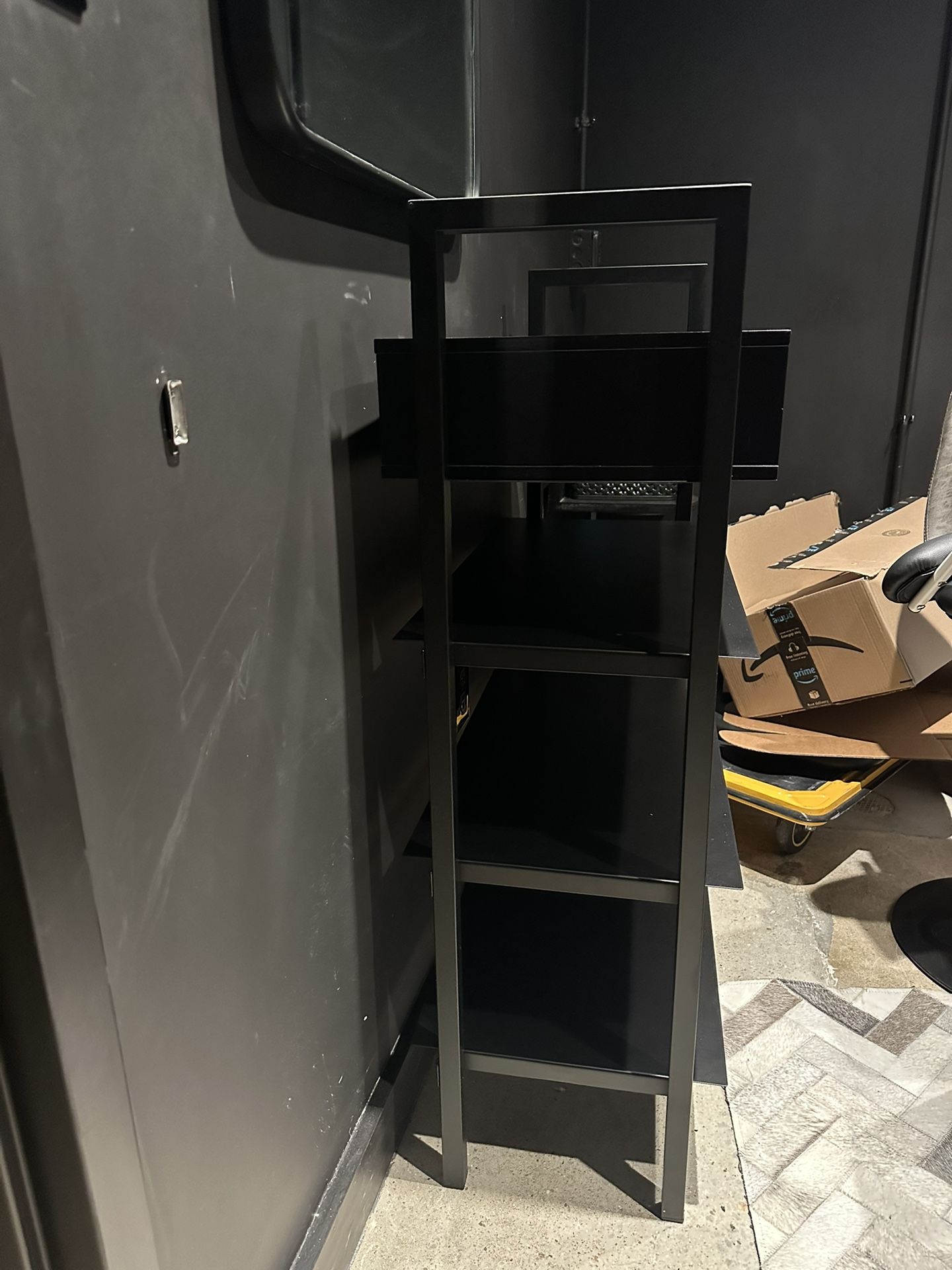 Black Cabinet and Shelving 