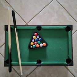 Mini Table Top Pool, 20 X 12 Inches,  Missing 3 Balls