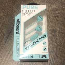 Billboard Pure Stereo Earbuds Mic Extreme Bass 3.5mm Plug BB2291  in