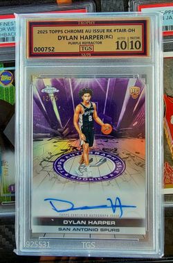 Dylan Harper topps chrome auto /75 TGS 10/10