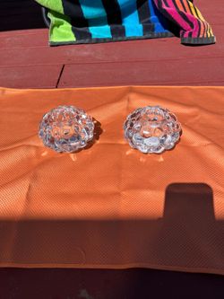 Crystal candle holders set of two
