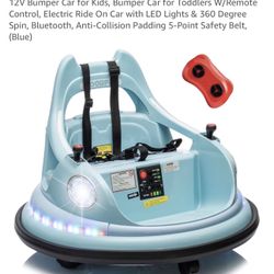 New 12V Bumper Car for Kids, Bumper Car for Toddlers W/Remote
