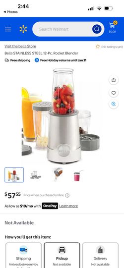 Brand New Unopened   Bella STAINLESS STEEL 12-Pc. Rocket Blender