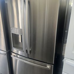 Counter Depth (28” Deep) GE French Door Refrigerator w/ Water Dispenser, IceMaker, @58% Off MSRP!