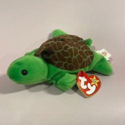 1993 Ty Beanie Baby Speedy the Brown &amp; Green Turtle PVC Pellets NWT Excellent ...