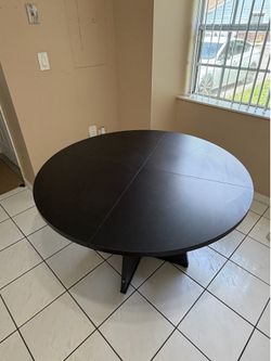 Modern Round Black Dining Table - $200 OBO