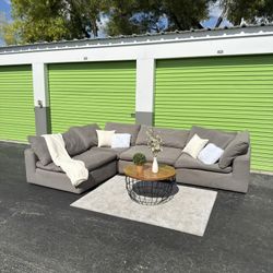 Light Gray City Furniture Nixon Cloud Sectional Couch - Delivery Available 🚚