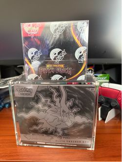 Pitch Black Pokemon Center W Acrylic Case & Booert Box W a case as well.