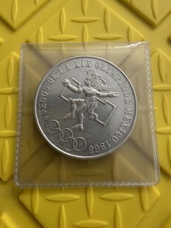 1968 Olympics Silver .52 Oz Of Silver