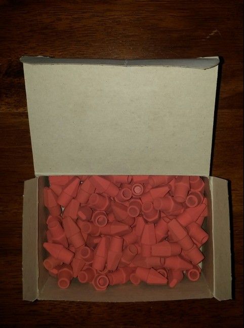 Faber Castell Arrowhead Pink Eraser Replacement Caps/Total Of 120