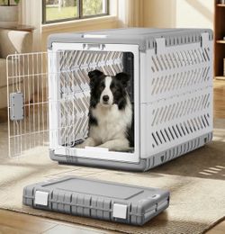 Collapsible Dog Crate for Large/Medium Dogs - 36" L Foldable Dog Cage