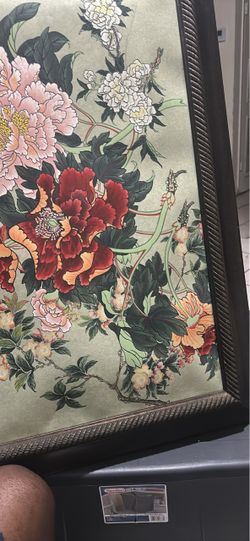 Framed Floral Asian-Style Wall original Art