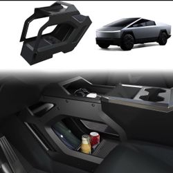 Cybertruck center console organizer 2023 to 2026 double layer.Lower trace storage box systems