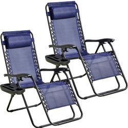 2-Pack Zero Gravity Lounge Chair Recliners
