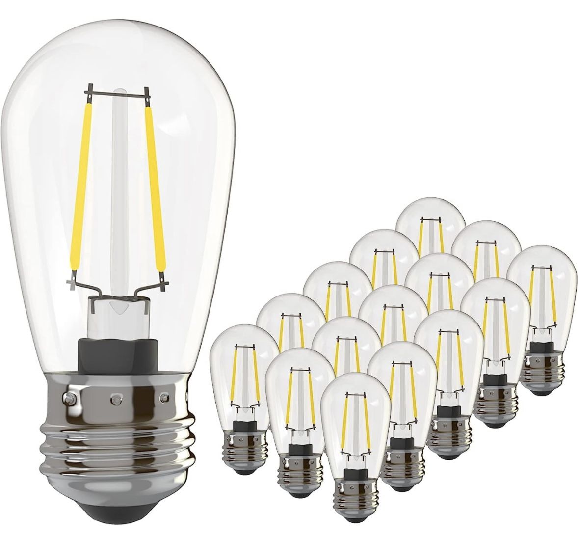 💡 14-Pack LED Dimmable Outdoor Bulbs – E26 Screw, Warm White