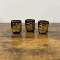 3 small cups from Athens, Greece