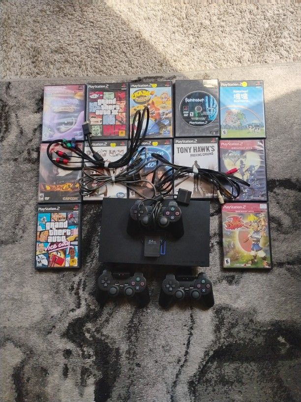 PlayStation 2 W/Games Model Scph-50001