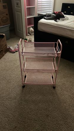 pink aesthetic cart organiser