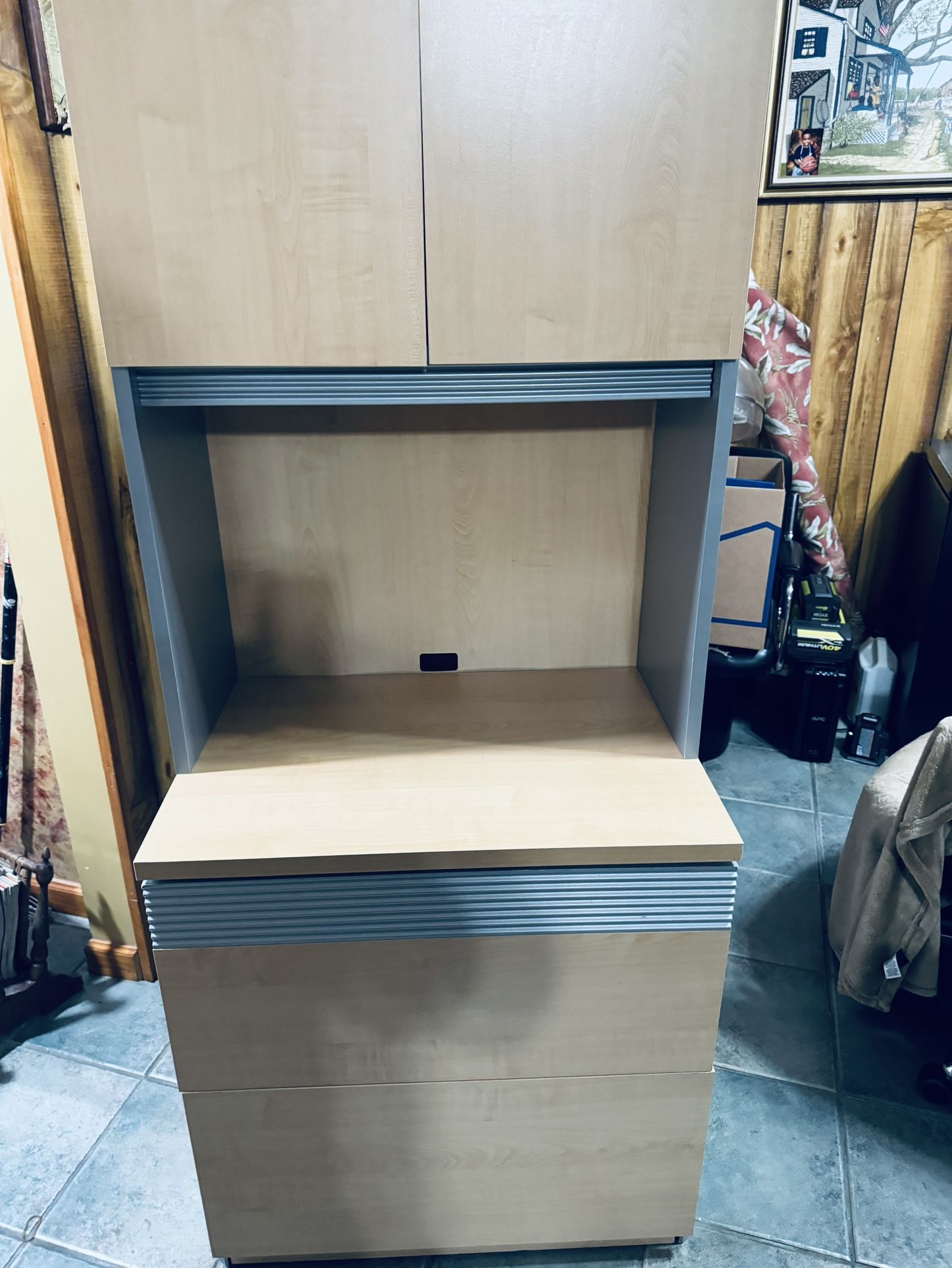 File Cabinet With A Hutch