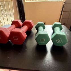 Weights $8 (all 4) 5 Lbs & 3 Lbs