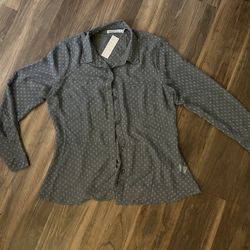 209 West Charcoal Gray Blouse Size 12