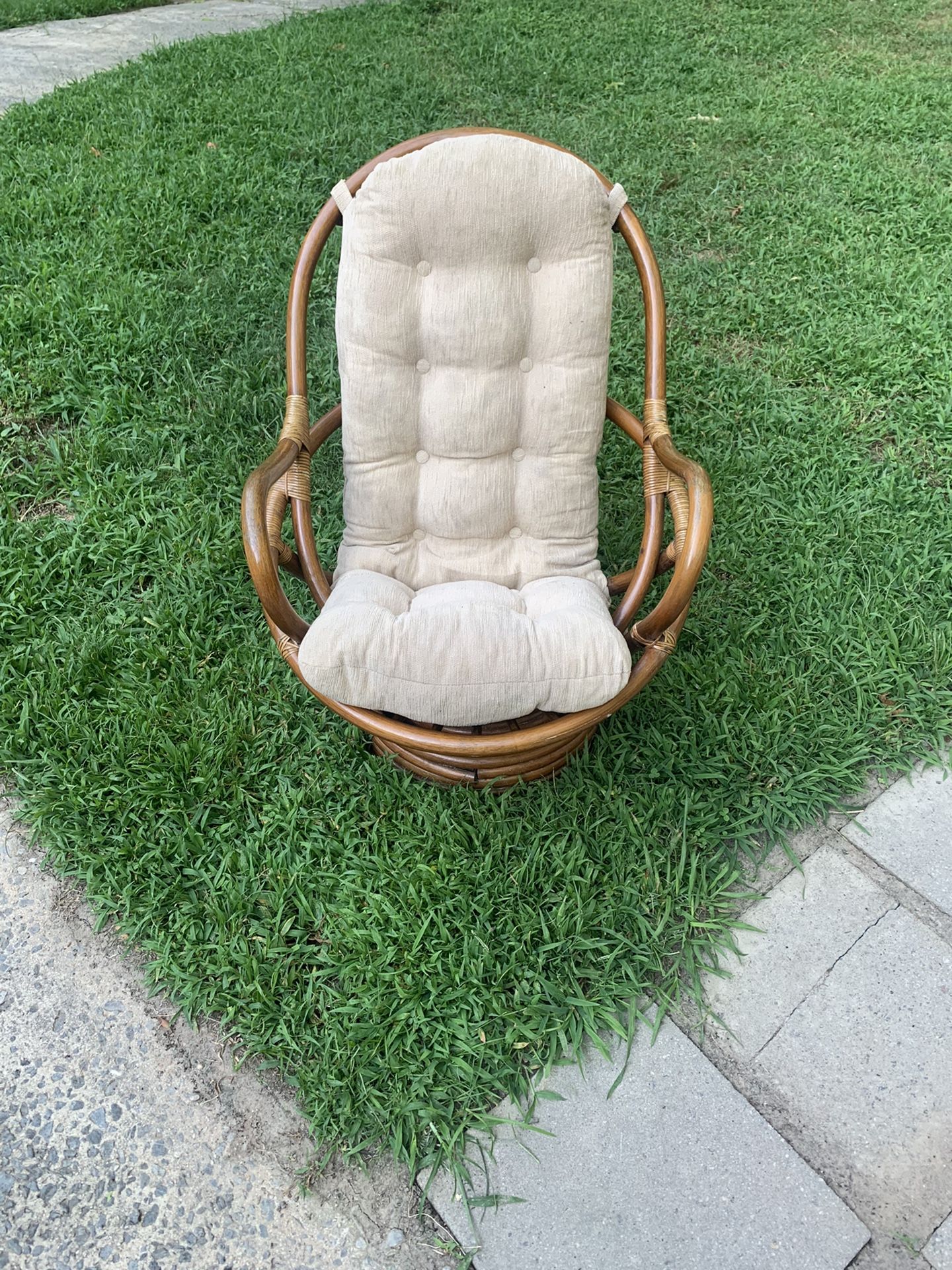Rattan Swivel And Rocking Chair