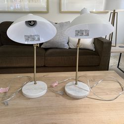 2 - White Project 62 Desk/Task Lamps