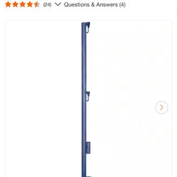 MetalTech 5-ft. Steel Guard Rail Post with Wedge Clamp Support for Guardrails on Metaltech Scaffolding Platforms