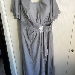 Grey Long Dress (Mother of the Bride Style)