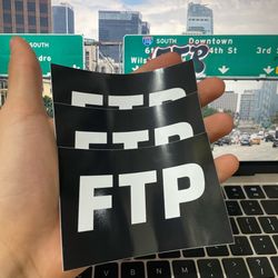 FTP - Black Logo Sticker