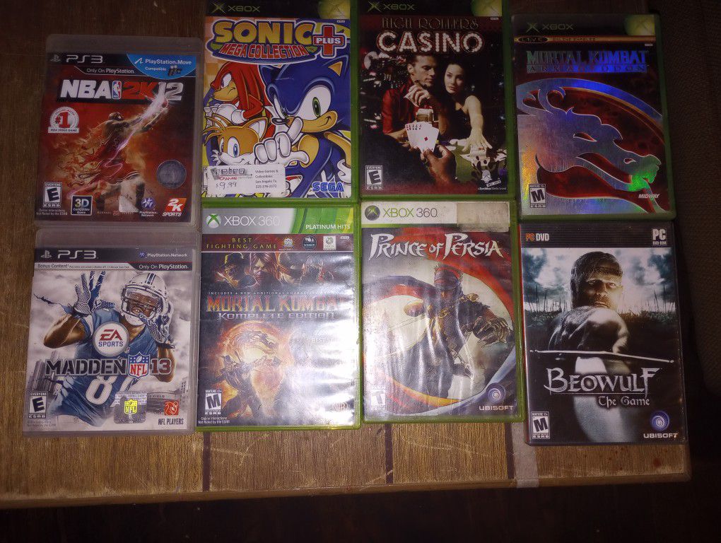 PS3, PCDVD,And Xbox Games 